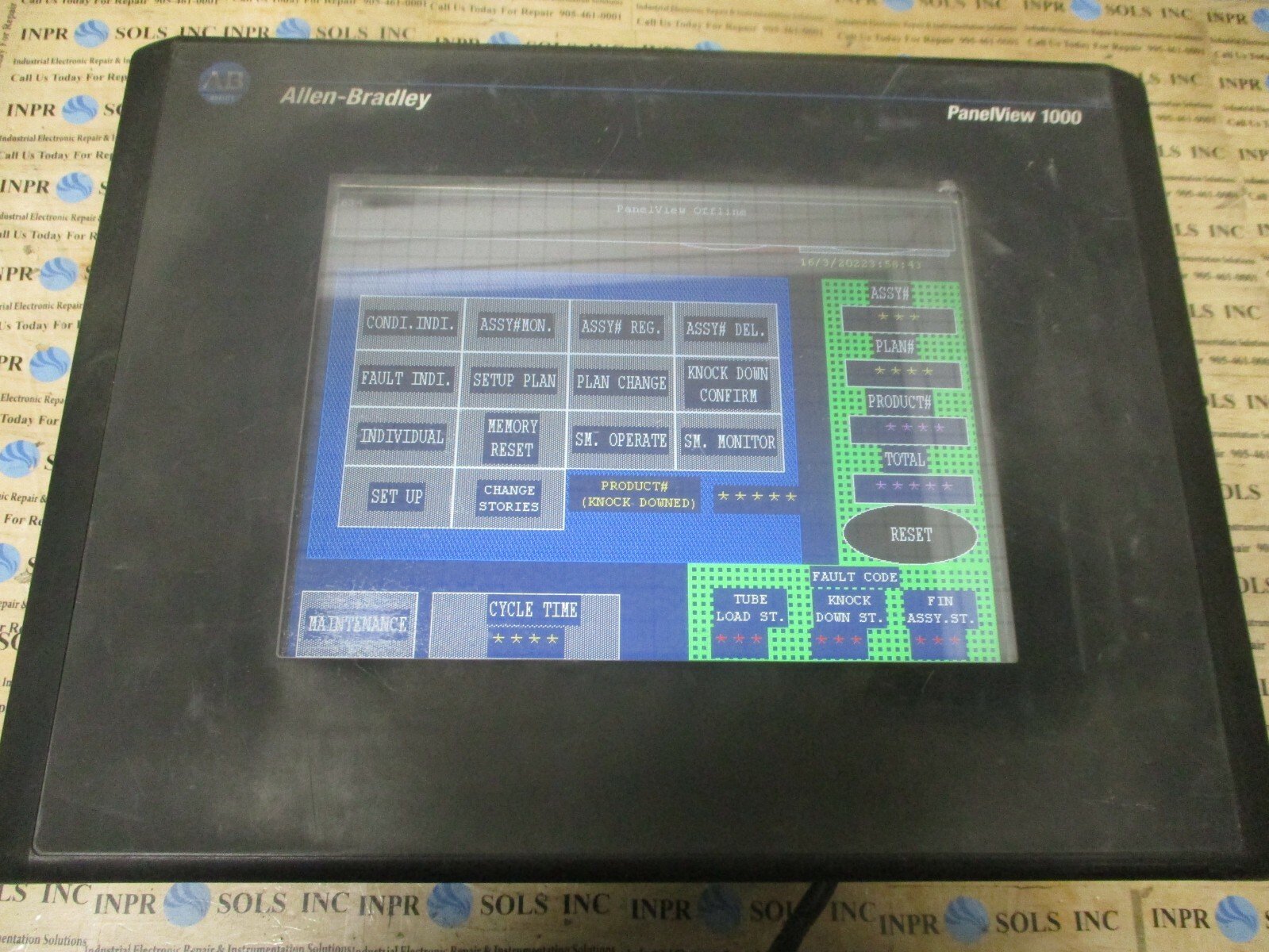 Allen-Bradley-2711-T10C15-Panelview-1000-HMI-Ser-F-FRN-448-100-240VAC-Tested-154960903634 Allen Bradley 2711-T10C15 Panelview 1000 HMI Ser F FRN 4.48 100-240VAC *Tested* - Image 1