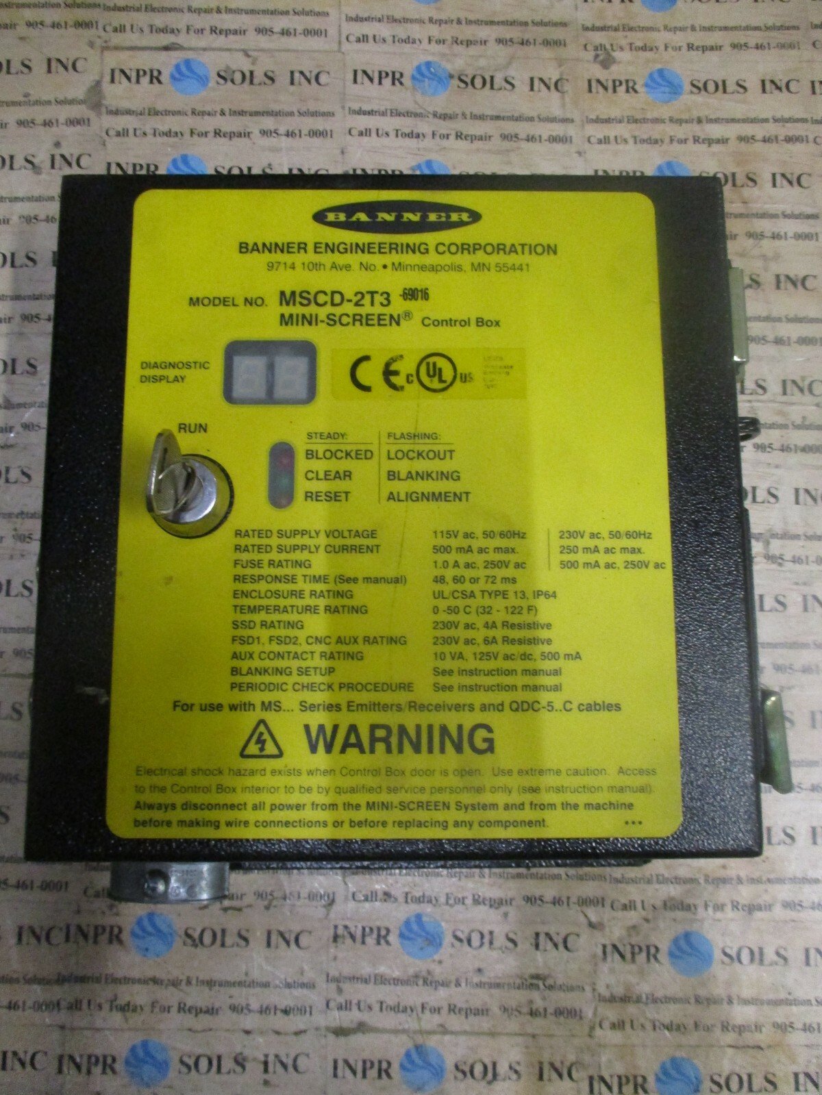 Banner-MSCD-2T3-69016-MINI-SCREEN-Control-Box-115230VAC-Banner-MSCD-2T3Tested-165490545164 Banner MSCD-2T3-69016 MINI-SCREEN Control Box 115/230VAC Banner MSCD-2T3*Tested* - Image 1