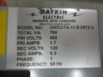 Daykin Electric GMDGTA-13 Transformer Disconnect 750VA 480VAC To 120VAC *TESTED* - Image 6