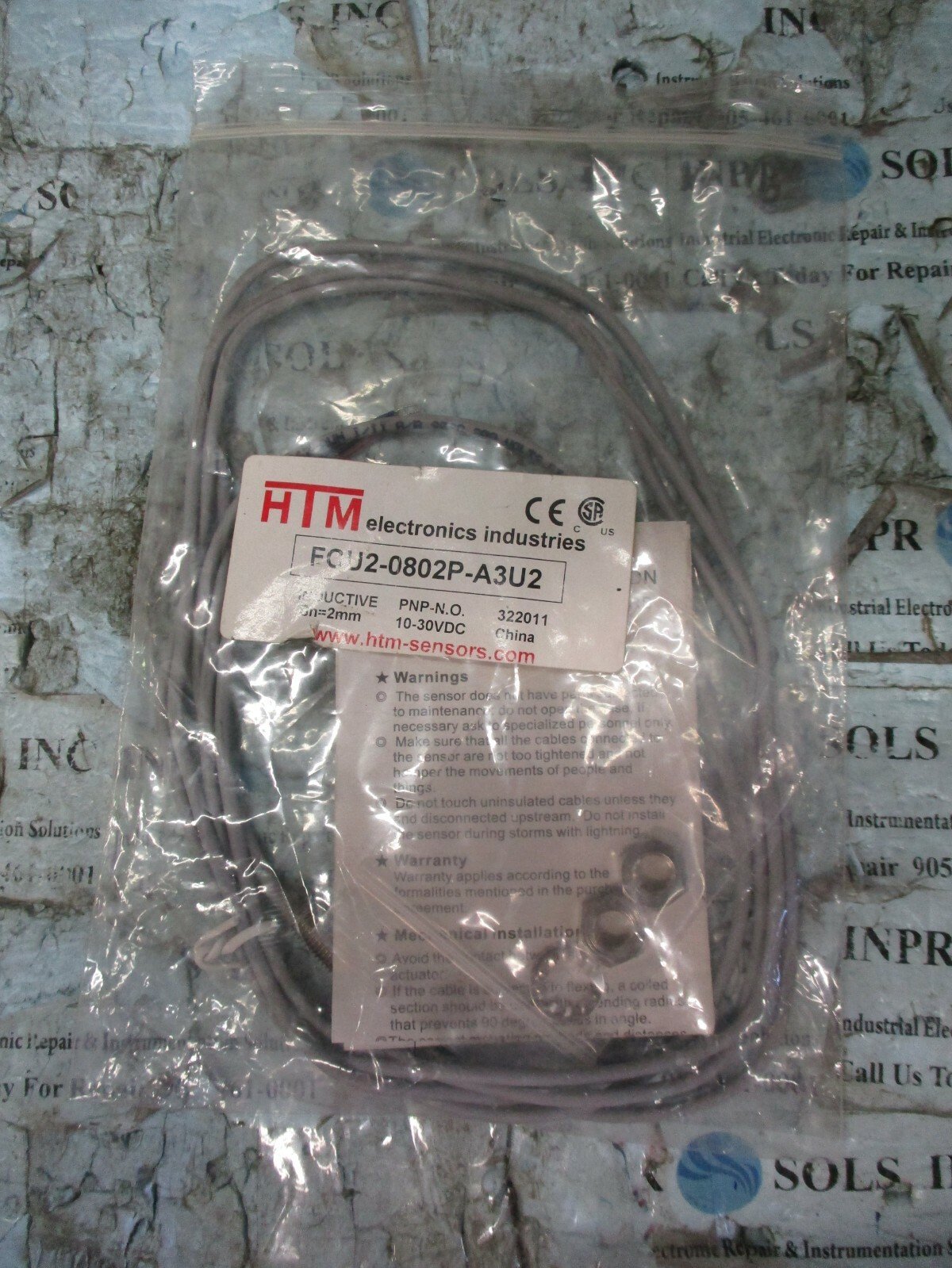 HTM-FCU2-0802P-A3U2-Inductive-Proximity-Sensor-Sn2mm-PNP-NO-10-30VDC-NEW-164365830204 HTM FCU2-0802P-A3U2 Inductive Proximity Sensor Sn=2mm PNP-NO 10-30VDC *NEW* - Image 1
