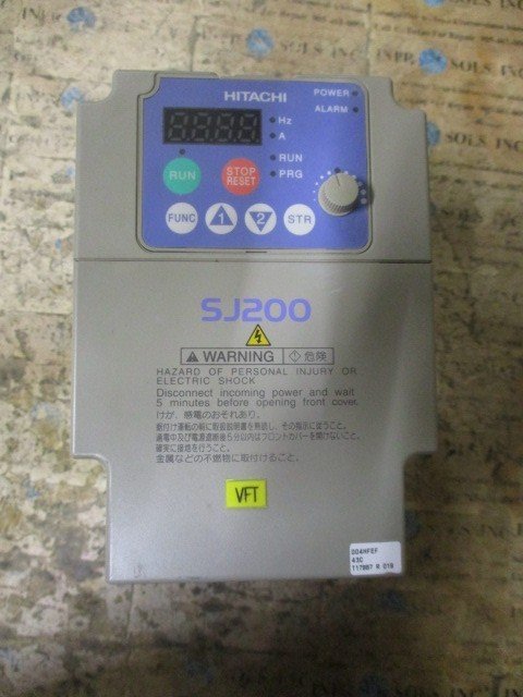 Hitachi-SJ200-004HFEF-VFD-Inverter-Drive-04kW-12HP-3PH-380-480V-15A-Tested-157988481504 Hitachi SJ200-004HFEF VFD Inverter Drive 0.4kW 1/2HP 3PH 380-480V 1.5A *Tested* - Image 1