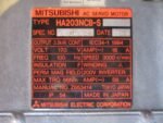 Mitsubishi HA203NCB-S AC Servo Motor 3.5kW 170V 18A 3000rpm 56Nm 200V *Tested* - Image 7