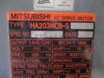 Mitsubishi HA203NCB-S AC Servo Motor 3.5kW 170V 18A 3000rpm 56Nm 200V *Tested* - Image 8