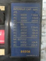 Mitsubishi NF100-CS NO-Fuse Breaker 100A 3P 600VAC Mitsubishi 100A 25kA *TESTED* - Image 8