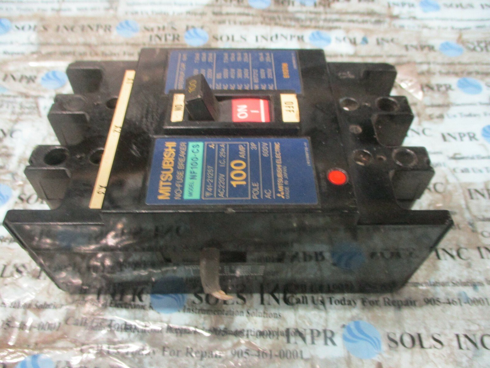 Mitsubishi-NF100-CS-NO-Fuse-Breaker-100A-3P-600VAC-Mitsubishi-100A-25kA-TESTED-154344486584 Mitsubishi NF100-CS NO-Fuse Breaker 100A 3P 600VAC Mitsubishi 100A 25kA *TESTED* - Image 1