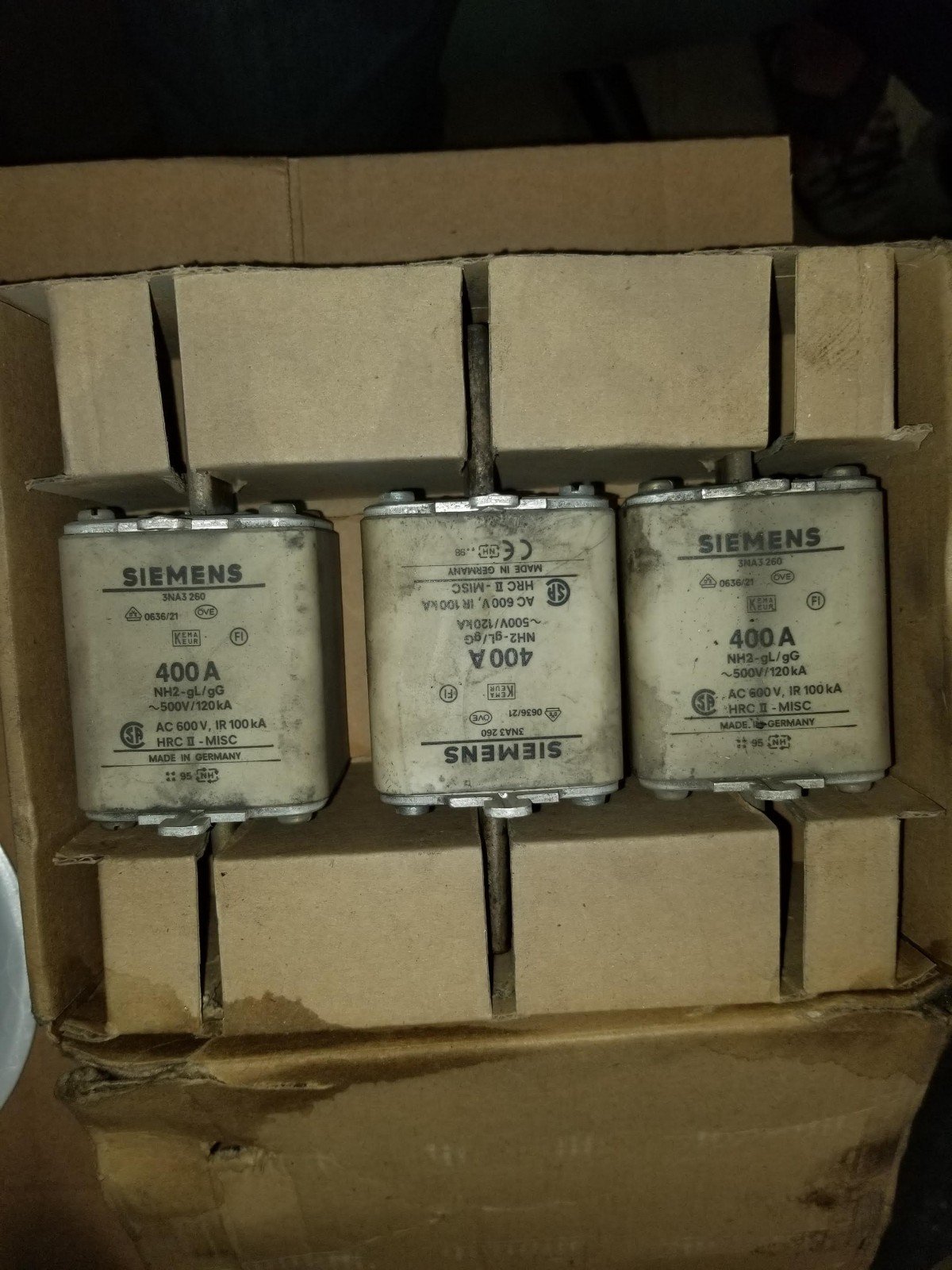Siemens-400A-2-NH-Centred-Tag-Fuse-gG-500V-ac-3NA3260-3NA3-260-163353222714 Siemens 400A 2 NH Centred Tag Fuse, gG, 500V ac 3NA3260 3NA3 260 - Image 1