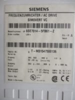 Siemens 6SE7014-5FB61-Z SIMOVERT VC AC Drive 600VAC 4.5A Issue A *Tested* - Image 6
