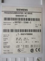 Siemens 6SE7021-1CA60-Z SIMOVERT VC AC Drive 208VAC 10.6A Issue A *Tested* - Image 7