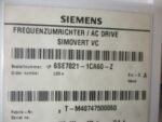 Siemens 6SE7021-1CA60-Z SIMOVERT VC AC Drive 208VAC 10.6A Issue A *Tested* - Image 8