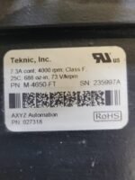 Teknic M-4650-FT servo Motor 7.3A, 4000rpm PN: 027318 - Image 4