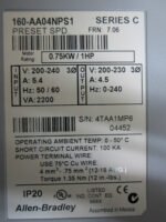 Allen Bradley 160-AA04NPS1 Ser C 0.75kW/1HP 230VAC DeviceNet 160-DN2 *Tested* - Image 9