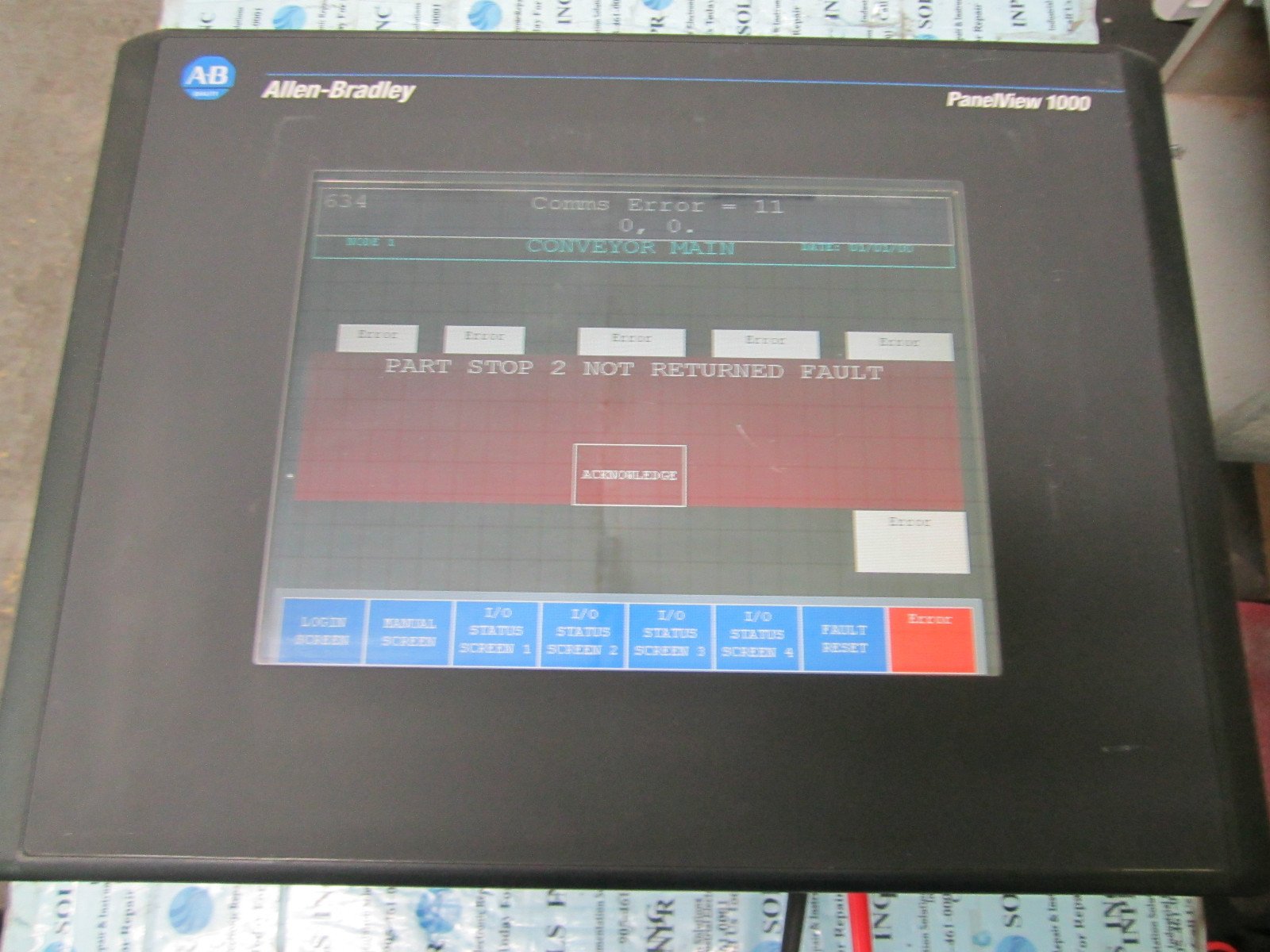 Allen-Bradley-2711-T10C10L1-Panelview-1000-Ser-C-Rev-C-FRN-448-Fully-Tested-151225594125 Allen Bradley 2711-T10C10L1 Panelview 1000 Ser C Rev C FRN 4.48 * Fully Tested* - Image 1