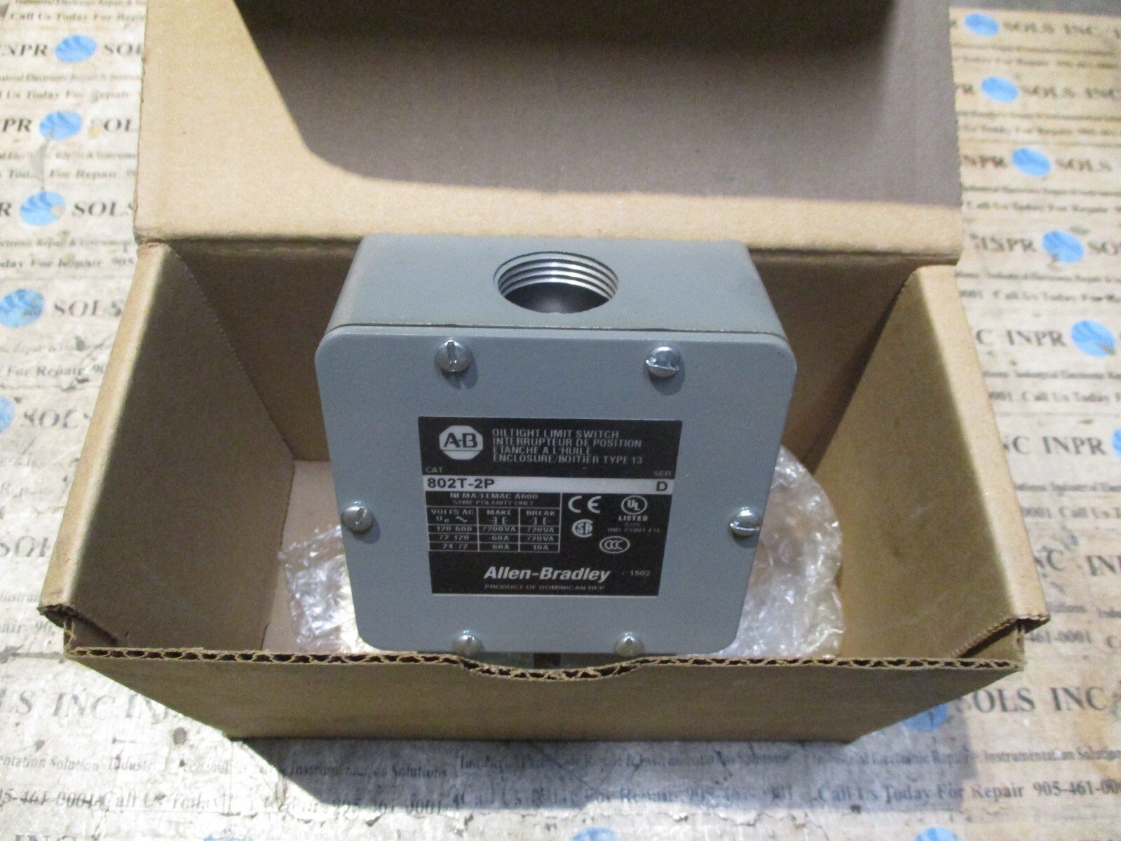 Allen-Bradley-802T-2P-Oiltight-Limit-switch-Enclosure-120-600VAC-Ser-D-802TNEW-155331894625 Allen Bradley 802T-2P Oiltight Limit switch Enclosure 120-600VAC Ser D 802T*NEW* - Image 1