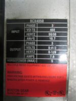Boston Gear BCX4050 Fincor BCX BCX4050 AC Drive Control 460VAC 3PH 10.7A 5HP - Image 5