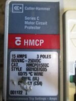 Cutler-Hammer HMCP015E0C Motor Circuit Breaker 15A 3P 600VAC 250VDC C *Tested* - Image 7
