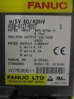 Fanuc A06B-6127-H207 Servo Amplifier aiSV 40/40HV 5.7kW 9.1A 565-679VDC *TESTED* - Image 8