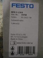 Festo MFH-5-1/8-B Solenoid Valve 19758 0.2-1MPa 2-10bar 29-145psi MFH-5-1/8*NEW* - Image 7
