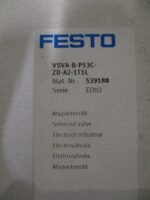 Festo VSVA-B-P53C-ZD-A2-1T1L Solenoid Valve 539188 .9-10bar 13-145psi 24VDC*NEW* - Image 7