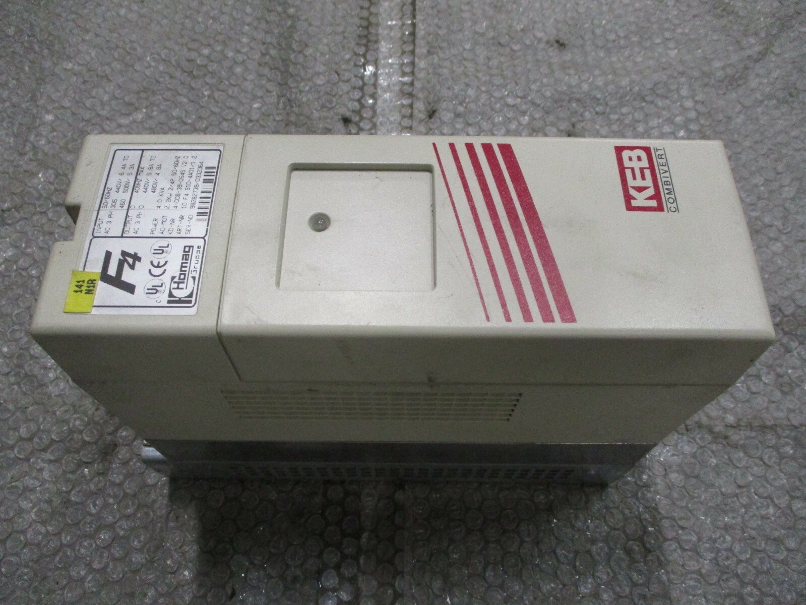 KEB-10F4S1D-4A0112-F4-Series-AC-Drive-4KVA-22kW-480VAC-Ver-20-Tested-164423880015 KEB 10.F4.S1D-4A01/1.2 F4 Series AC Drive 4KVA 2.2kW 480VAC Ver 2.0 *Tested* - Image 1
