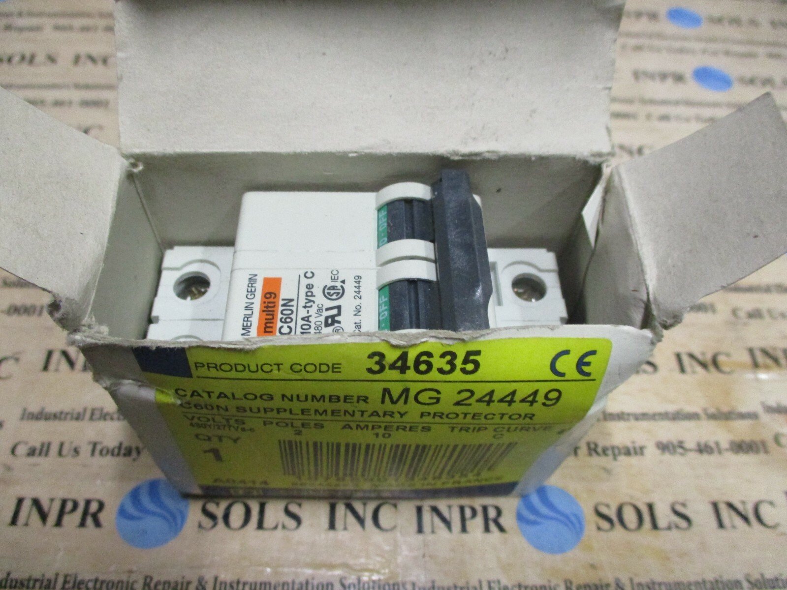 Merlin-Gerin-MG24449-Cat-24449-Multi9-C60N-Breaker-10A-2pole-Breaker-NEW-154774001225 Merlin Gerin MG24449 Cat # 24449 Multi9 C60N Breaker 10A 2pole Breaker *NEW* - Image 1