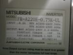 Mitsubishi FR-A220E-0.75K-UL Freqrol-A200 Inverter Drive 200VAC 1/1.5HP *TESTED* - Image 7