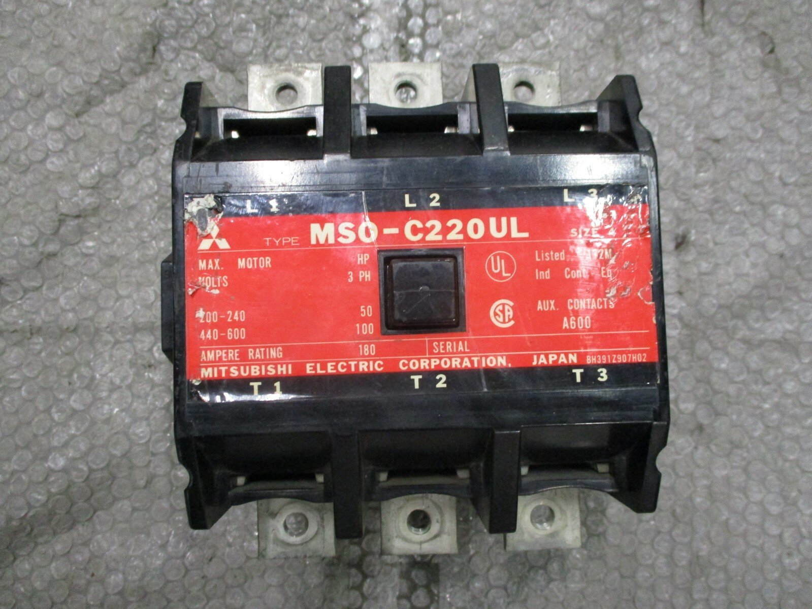 Mitsubishi-MSO-C220UL-Contactor-Motor-Starter-200-600VAC-180A-Size-4-3P-Tested-164616266115 Mitsubishi MSO-C220UL Contactor Motor Starter 200-600VAC 180A Size 4 3P *Tested* - Image 1