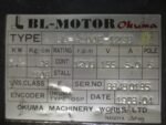 Okuma BL-H100E-12SB Servo BL-Motor 1.2kW 1200rpm 155V 5A 6pol 108Stall *Tested* - Image 8