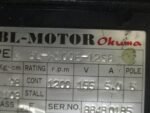 Okuma BL-H100E-12SB Servo BL-Motor 1.2kW 1200rpm 155V 5A 6pol 108Stall *Tested* - Image 9