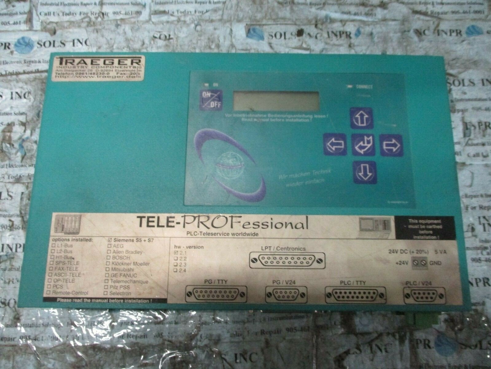 TELE-Professional-PLC-Teleservice-Traeger-Siemens-SS7-Controller-24VDC-Tested-164558711775 TELE-Professional PLC-Teleservice Traeger Siemens S+S7 Controller 24VDC *Tested* - Image 1