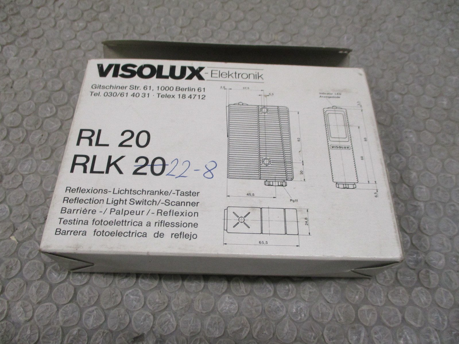 VISOLUX-RL21-61649-Reflection-Light-Switch-Scanner-10-30DC-RL-21-61649-NEW-163016765025 VISOLUX RL21-6/16/49 Reflection Light Switch Scanner 10-30DC RL 21-6/16/49 *NEW - Image 1