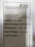 AC Tech SF103S Variable Speed AC Motor Drive VFD 0.25HP 120/240V 1 Ph *Tested* - Image 5