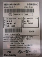 Allen Bradley 160S-AA03NSF1 AC Drive Series C 0.55kW/.75HP 240VAC 7.03 *Tested* - Image 5
