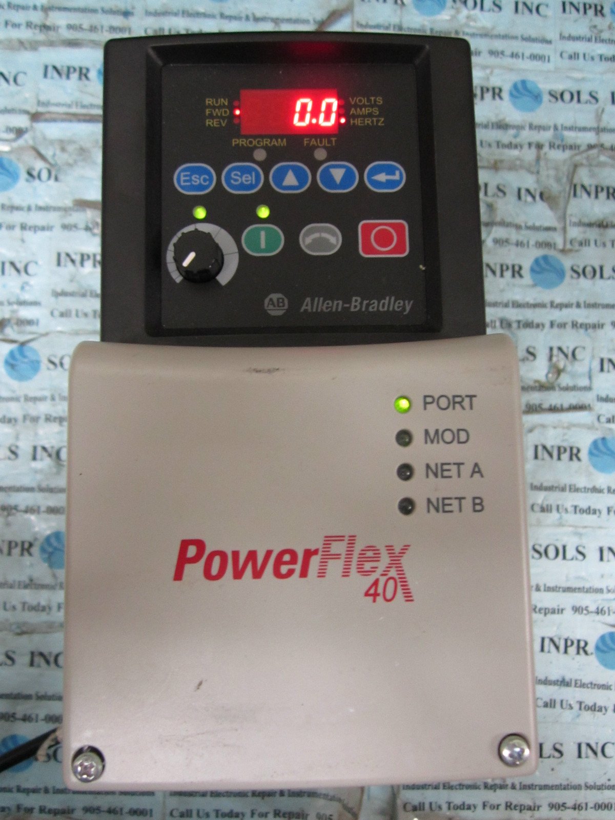 Allen-Bradley-22B-B2P3N104-PowerFlex-40-04kW05HP-240V-Com-Board-Ser-ATested-161903573076 Allen Bradley 22B-B2P3N104 PowerFlex 40 0.4kW/0.5HP 240V Com Board Ser A*Tested* - Image 1