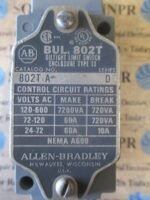 Allen Bradley 802T-A OILTIGHT Limit Switch Ser D 24-600VAC Head Push Bu *Tested* - Image 7