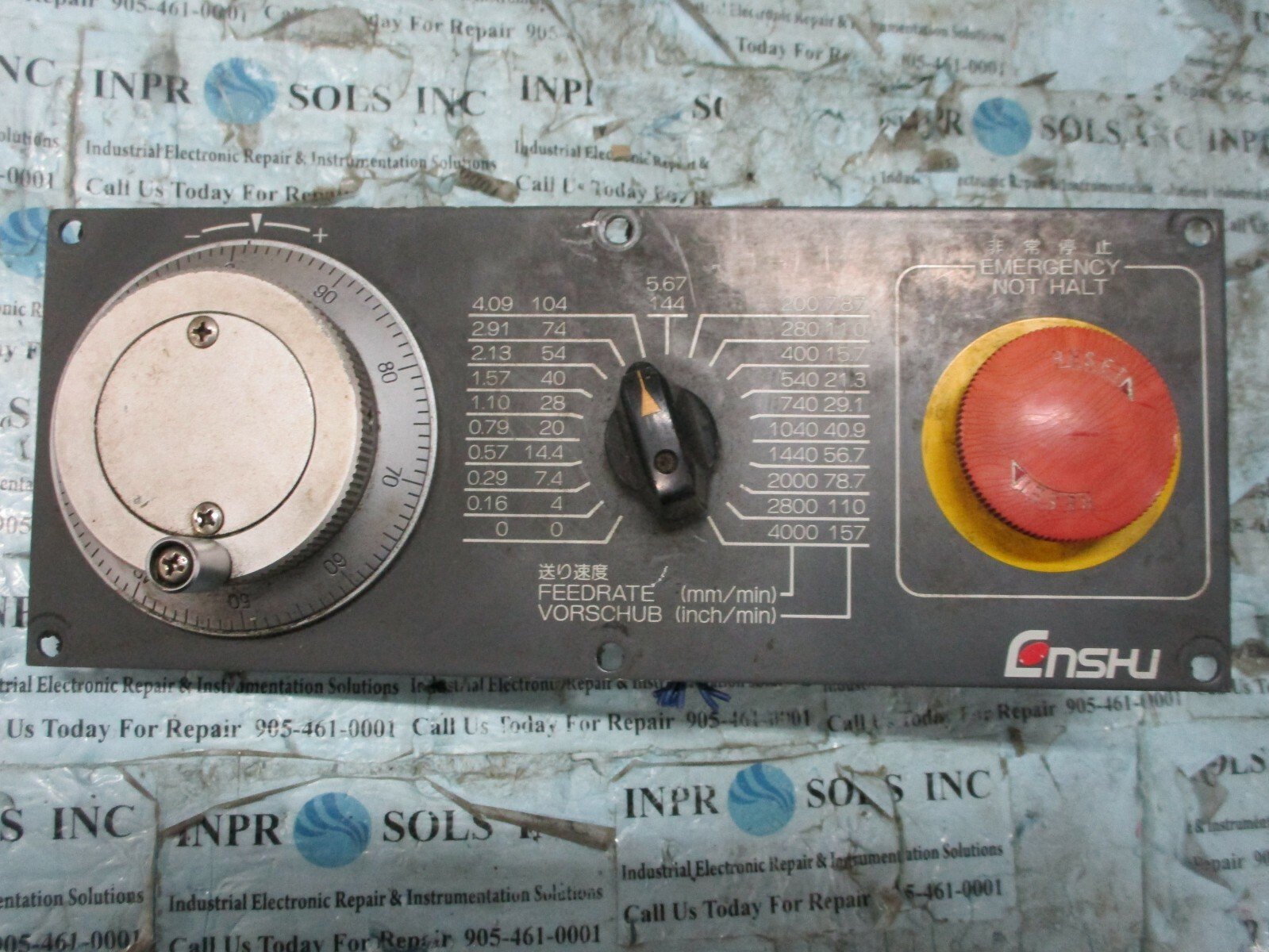 Enshu-Control-Panel-OSM-01-2GA-15-Pulse-Rotary-Switch-Emergency-ButtonTested-164053751476 Enshu Control Panel OSM-01-2GA-15 Pulse Rotary Switch & Emergency Button*Tested* - Image 1