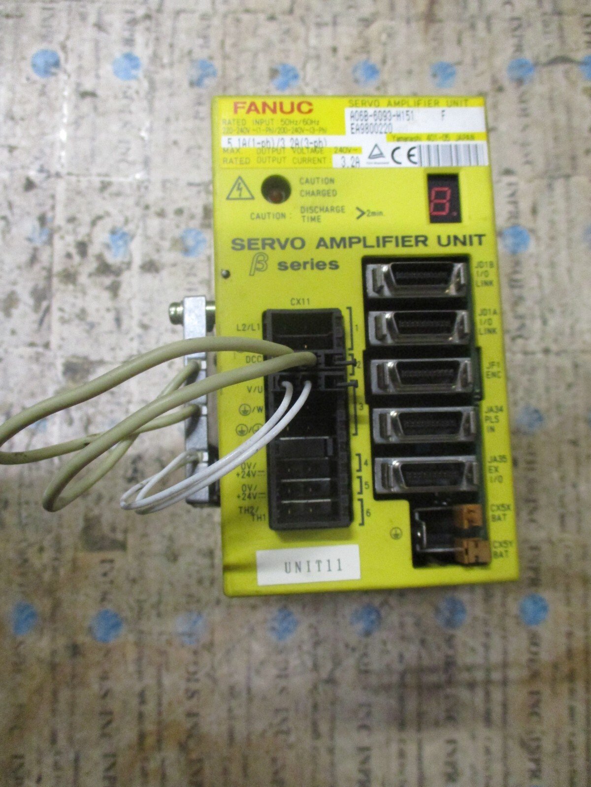 Fanuc-A06B-6093-H151-Servo-Amplifier-Unit-220-240VAC-32A-Unit-F-13Ph-Tested-156140741516 Fanuc A06B-6093-H151 Servo Amplifier Unit 220-240VAC 3.2A Unit F 1/3Ph *Tested* - Image 1