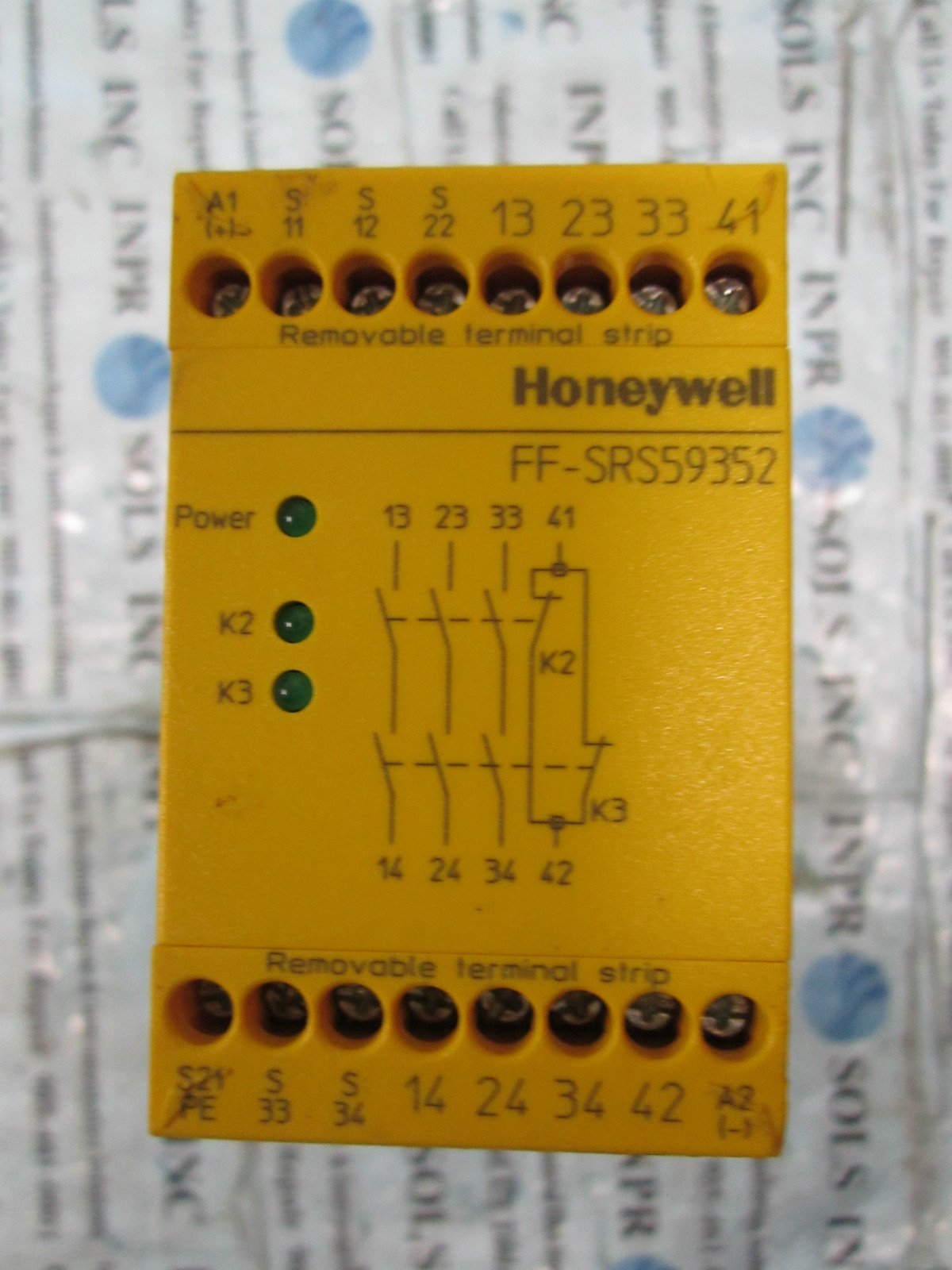 Honeywell-FF-SRS59352-Safety-Relay-Emergency-Stop-Relay-Tested-Working-161181793296 Honeywell FF-SRS59352 Safety Relay Emergency Stop Relay *Tested & Working* - Image 1