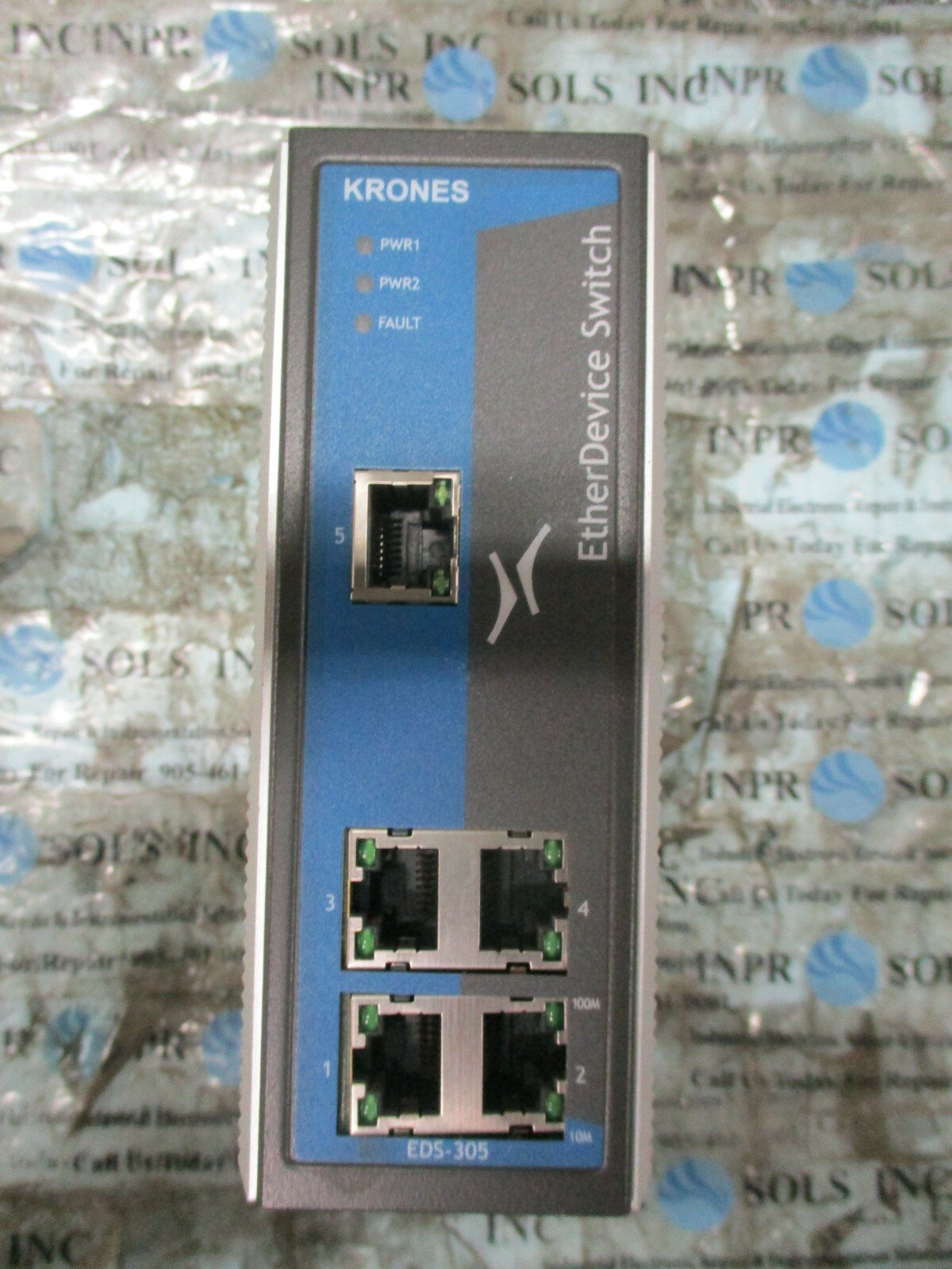 KRONES-EDS-305-EthernetDevice-Industrial-Switch-5Ports-Rev-22-12-48VDCTESTED-164826249516 KRONES EDS-305 EthernetDevice Industrial Switch 5Ports Rev: 2.2 12-48VDC*TESTED* - Image 1
