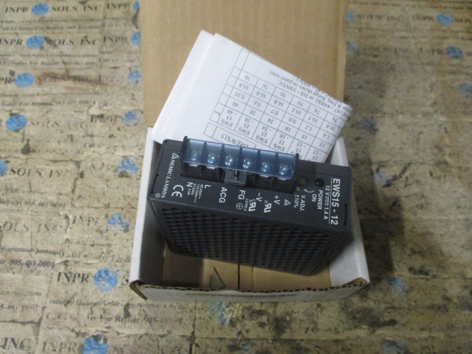 NEMX-LAMBDA-EWS15-12-DC-Power-Supply-12VDC-14A-85-250VAC-IN-110-330VDC-NEW-157222413316 NEMX LAMBDA EWS15-12 DC Power Supply 12VDC 1.4A 85-250VAC IN: 110-330VDC *NEW* - Image 1