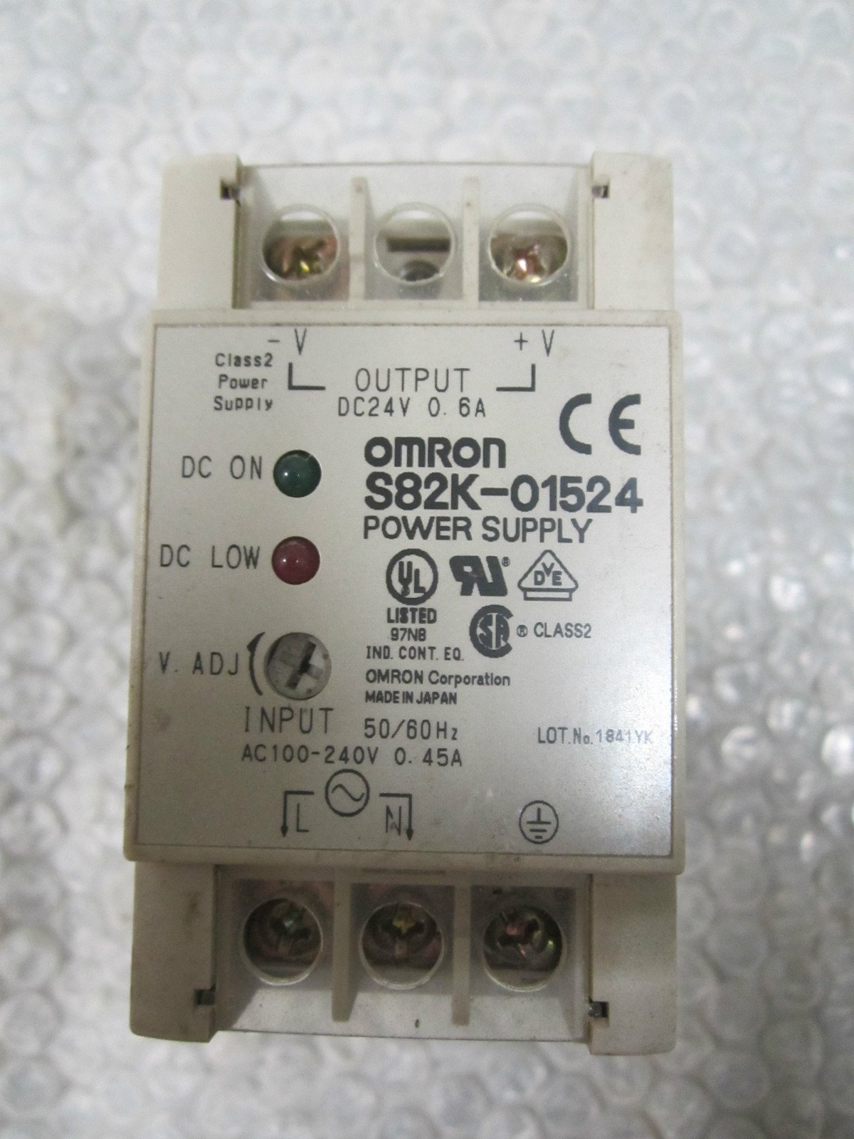 OMRON-S82K-01524-DC-Power-Supply-24VDC-06Amps-Input-100-240-VAC-Fully-Tested-152491611936 OMRON S82K-01524 DC Power Supply 24VDC 0.6Amps Input 100-240 VAC *Fully Tested* - Image 1