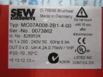 SEW EURODRIVE Typ MC07A008-2B1-4-00 AC Drive 1HP/.75kW 200VAC *Fully Tested* - Image 10