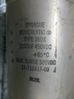 SPRAGUE Powerlytic Type 36DX Capacitor 3500uF 450VDC 12-712417-00 *TESTED* - Image 6
