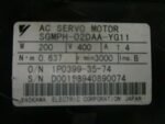 Yaskawa SGMPH-02DAA-YG11 AC Servo Motor 200W 400VAC 1.4A 3000rpm .637Nm *Tested* - Image 8