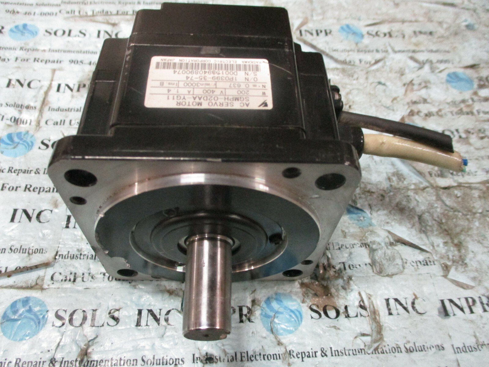 Yaskawa-SGMPH-02DAA-YG11-AC-Servo-Motor-200W-400VAC-14A-3000rpm-637Nm-Tested-153980495966 Yaskawa SGMPH-02DAA-YG11 AC Servo Motor 200W 400VAC 1.4A 3000rpm .637Nm *Tested* - Image 1