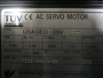 Yaskawa USAGED-09VML21 AC Servo Motor 0.85kW 7.6A 5.39Nm 1500rpm 200V *Tested* - Image 7