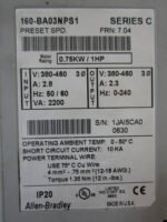 Allen Bradley 160-BA03NPS1 Series C 0.75kW/1HP 460VAC DeviceNet 160-DN2 *Tested* - Image 7