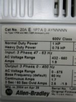 Allen Bradley 20AE1P7A0AYNNNNN PowerFlex 70 AC Drive 1HP 600VAC *Fully Tested* - Image 5