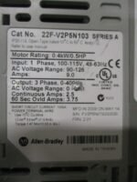 Allen-Bradley 22F-V2P5N103 PowerFlex 4M VFD 0.5HP 0.4kW 1PH 115VAC Ser A*Tested* - Image 5