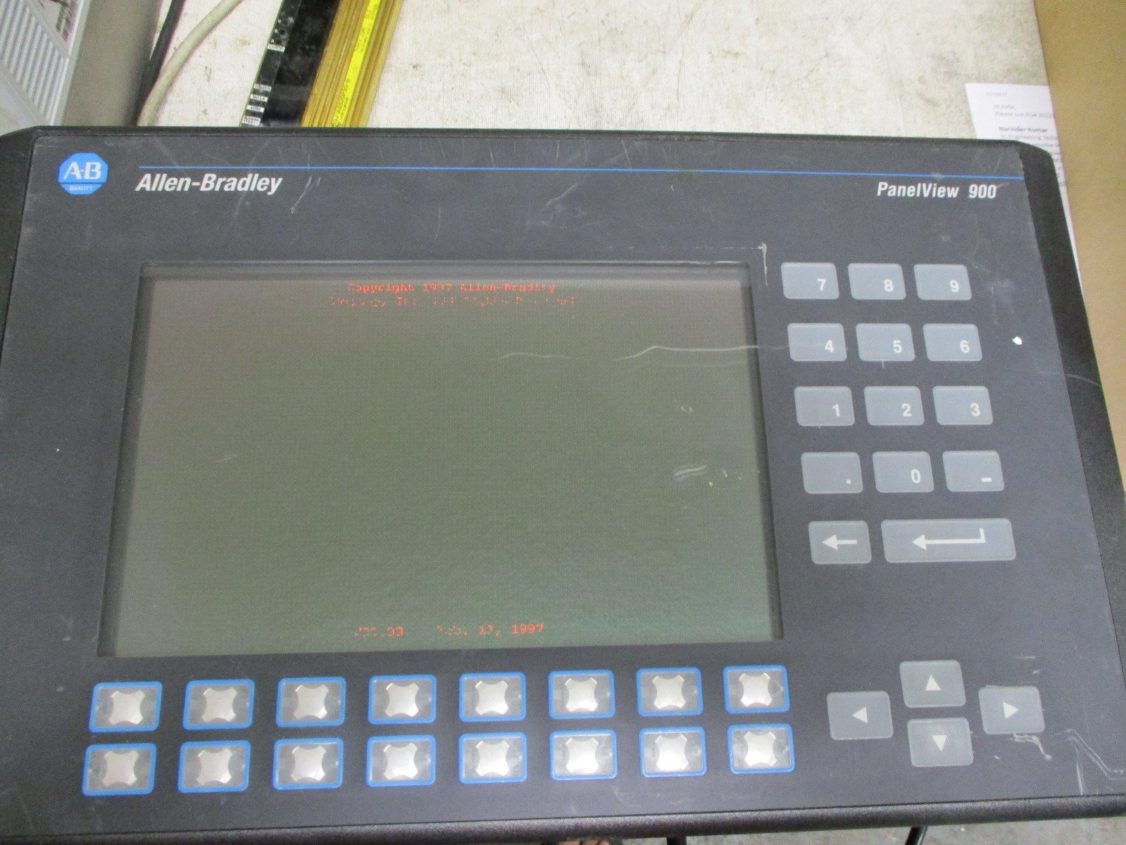Allen-Bradley-2711-K9A1-Panelview-900-HMI-Panel-Ser-F-Rev-A-FRN-300-162737490267 Allen Bradley 2711-K9A1 Panelview 900 HMI Panel Ser F Rev A FRN 3.00 - Image 1