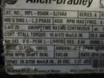 Allen Bradley MPL-B430P-MJ72AA Kinetix AC Servo Motor 2.2kW/3HP 460V A *Tested* - Image 8